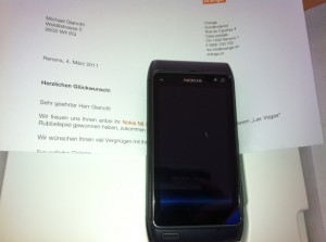 Mein neues Nokia N8 mit dem Schreiben